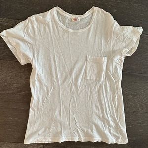 Re/Done x Hanes White Pocket Tee
